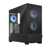 BAZAR - FRACTAL DESIGN skříň Pop Air RGB Black TG Clear Tint, 2x USB 3.0, bez zdroje, ATX, poškozený obal