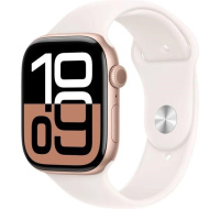 Apple Watch Series 10 GPS 42mm Rose Gold Aluminium Case with Light Blush Sport Band - S/M