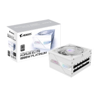 GIGABYTE zdroj AE1000PM PG5, 1000W, 80+ Platinum, 120mm fan, bílá