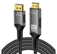 PremiumCord DisplayPort 1.4 na HDMI2.1 kabel pro rozlišení 8K@60Hz,4K@144Hz, 2m