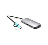 BAZAR - i-tec USB 3.0 USB-C/Thunderbolt 3x Display Metal Nano Dock with LAN, PD 100 W - Poškozený obal (Komplet)