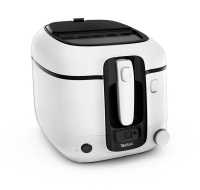 Tefal FR3140 Super Uno fritéza na olej, 1800 W, karbonový filtr, nepřilnavý povrch, průhledné víko, bílá / černá