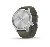 Garmin monitorovací náramek a hodinky vivomove3 Style, Silver/Green Band, EU