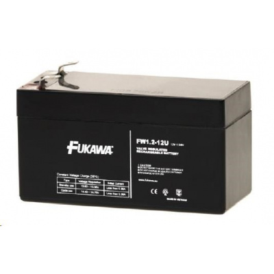 Baterie - FUKAWA FW 1,2-12 U (12V/1,2Ah - Faston 187), životnost 5let