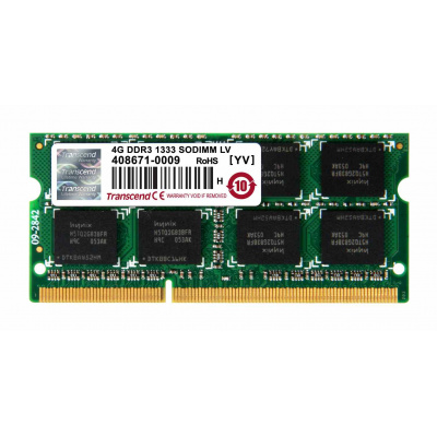 SODIMM DDR3L 4GB 1333MHz TRANSCEND 2Rx8 CL9, bulk