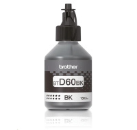 BAZAR - BROTHER INK BT-D60BK black pro T4xx, T5xx, T7xx, T9xx cca 6000 stránek, bezpigmentový - INKTANK - Poškozený obal