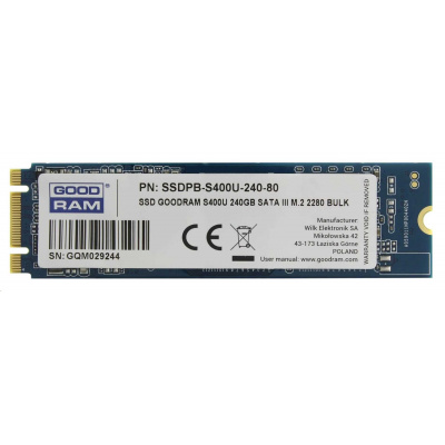 GOODRAM SSD S400U 240GB M.2 2280  (R:550/ W:530MB/s)