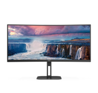 AOC MT VA LCD WLED 34" CU34V5C/BK - VA panel, 3440x1440, HDMI, DP, USB, USB-C, nast. vyska, repro, zakriven, rozbalen