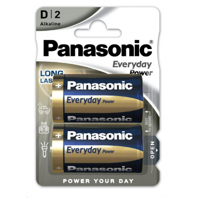 PANASONIC Alkalické baterie Everyday Power  LR20EPS/2BP D 1,5V (Blistr 2ks)