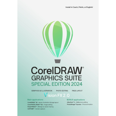 CorelDRAW Graphics Suite Special Edition 2024 CZ/PL ESD + Vision FX 2.0