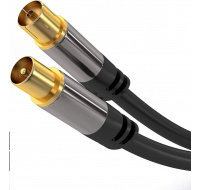 PREMIUMCORD propojovací kabel, anténní, M/F 75Ohm (135dB) 4x stíněný 3m