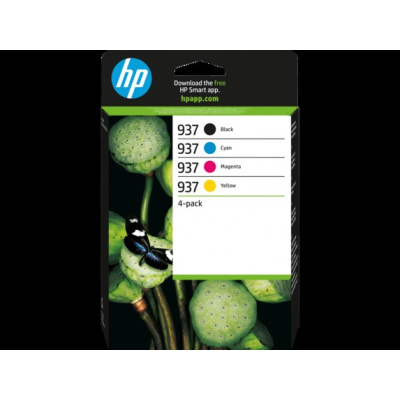 HP 937 CMYK Original Ink Cartridge 4-Pack (1,450 / 800 / 800 / 800 pages)