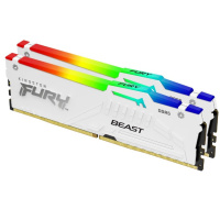 KINGSTON DIMM DDR5 64GB (Kit of 2) 5600MT/s CL36 FURY Beast Bílá RGB EXPO