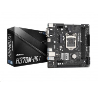 ASRock MB Sc LGA1151 H370M-HDV, Intel H370, 2xDDR4, 1xHDMI, 1xDVI, 1xVGA, mATX