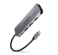 AXAGON HMC-5, USB 3.2 Gen 1 hub, porty 2x USB-A, HDMI, SD/microSD slot, PD 100W, kabel USB-C 20cm