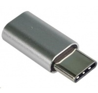 PREMIUMCORD Adaptér USB 3.1 C/male - USB 2.0 Micro-B/female, stříbrný