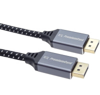 PREMIUMCORD Kabel DisplayPort 1.4 přípojný kabel, kovové a zlacené konektory, 0,5m