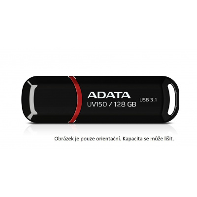 ADATA Flash Disk 64GB UV150, USB 3.1 Dash Drive (R:90/W:20 MB/s) černá