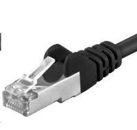 PREMIUMCORD Patch kabel CAT6a S-FTP, RJ45-RJ45, AWG 26/7 3m černá