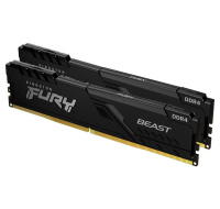 KINGSTON DIMM DDR4 32GB (Kit of 2) 3733MT/s CL19 1Gx8 FURY Beast Černá