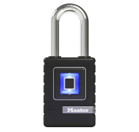 Master Lock 4901EURDLH visací zámek, biometrický, na otisk prstu, až 10 otisků prstů, černá