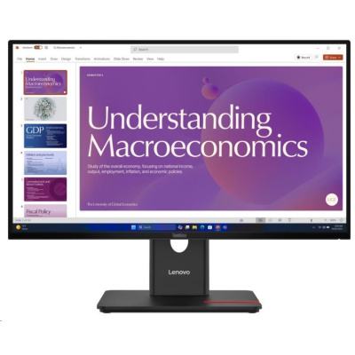 LENOVO LCD T24D-40 - 23.8",IPS,16:9,1920x1080,120Hz,250cd/m2,1500:1,4ms,USB-C(96W PD),HDMI,DP,DPout,DC,USBHub,RJ45,Pivot