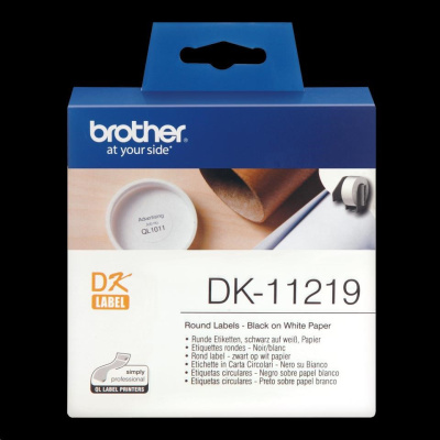 BROTHER DK-11219 (papírové / kulaté, průměr 12 mm - 1200 ks)