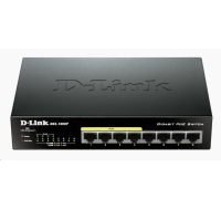 D-Link DGS-1008P 8-port Gigabit Desktop Switch, 4 porty jsou PoE+, PoE budget 68W