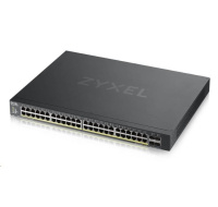 Zyxel XGS1935-52HP-EU0101F 52-port Smart Managed PoE Switch, 48x gigabit RJ45, 4x 10GbE SFP+, PoE budget 375W