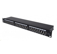 Intellinet Patch panel 24 port Cat6A, stíněný FTP, černý