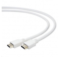 GEMBIRD Kabel HDMI-HDMI 3m, 1.4, M/M stíněný, zlacené kontakty, bílý