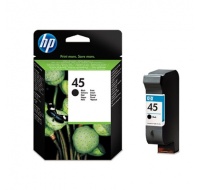 HP 45 Black Ink Cart, 42 ml, 51645AE (930 pages)