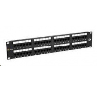 Solarix Patch panel 48 x RJ45 CAT5E UTP 150 MHz černý 2U SX48-5E-UTP-BK