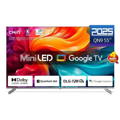 CHiQ M55QA9 TV 55", UHD MiniLED  Google TV DLG 120 Hz
