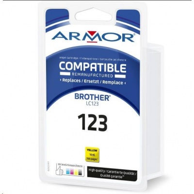 ARMOR cartridge pro BROTHER MFC J 4510, Yellow 10ml, (LC123Y)