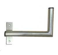 Držák antény na zeď u okna s pásem, levé uchycení, galvanický zinek, délka 25cm, průměr 3,2cm