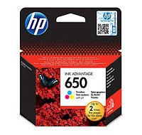 HP 650 Tri-color Ink Cart, 5 ml, CZ102AE (200 pages)