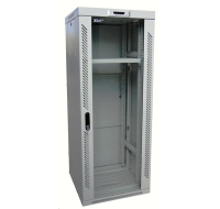 LEXI-Net 19" stojanový rozvaděč 32U 600x600 rozebiratelný, ventilační jednotka, termostat, kolečka, 600kg, sklo, šedý