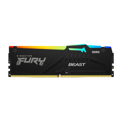 KINGSTON DIMM DDR5 16GB 6000MT/s CL30 Non-ECC FURY Beast RGB EXPO, Černá