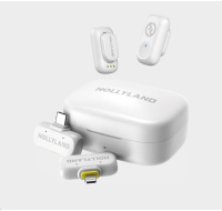 Hollyland LARK A1 Combo Ivory White, with USB-C RX + Lightning RX + Charging Case