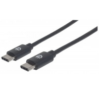 MANHATTAN kabel Hi-Speed USB-C, Type-C Male to Type-C Male, 2m, černý