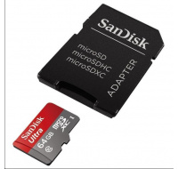 SanDisk MicroSDHC karta 32GB Ultra (100MB/s, Class 10, Android) + adaptér