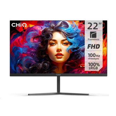 CHiQ 22" UltraSlim monitor 22F650 FHD, 100 Hz, Frameless, černý