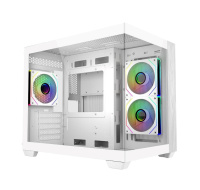 Cooler Master case Elite 481 Wood, ATX, Průhledná bočnice, 3x 120mm ARGB Fan, Bílá