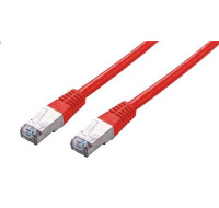 C-TECH kabel patchcord Cat5e, FTP, červený, 0,5m