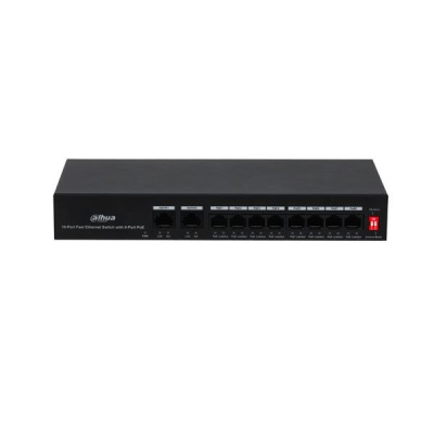 Dahua PFS3010-8ET-65 switch, 10 portů Fast Ethernet, 8 PoE