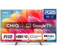 CHiQ L32FM9E TV 32", FHD, LED, metalická bezrámečková, Smart, Google TV, HDR, Chromecast