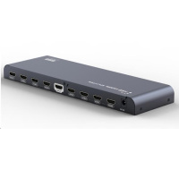 PremiumCord HDMI 2.0 splitter 1-8 porty, 4K x 2K/60Hz, FULL HD, 3D, černý