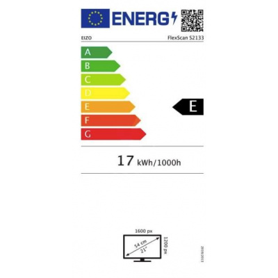 EIZO IPS LED 21,3", S2133-BK,1600x1200,T=6ms,178°/178°,1500:1,420cd,DP,USB,Black, (zaruka 5 rokov alebo 30.000hod)