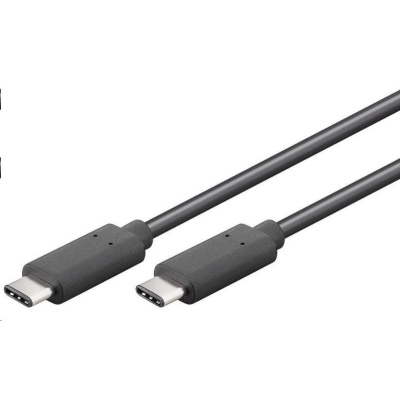 PremiumCord Kabel USB 3.1 konektor C/male - USB 3.1 C/male, černý, 0,5m